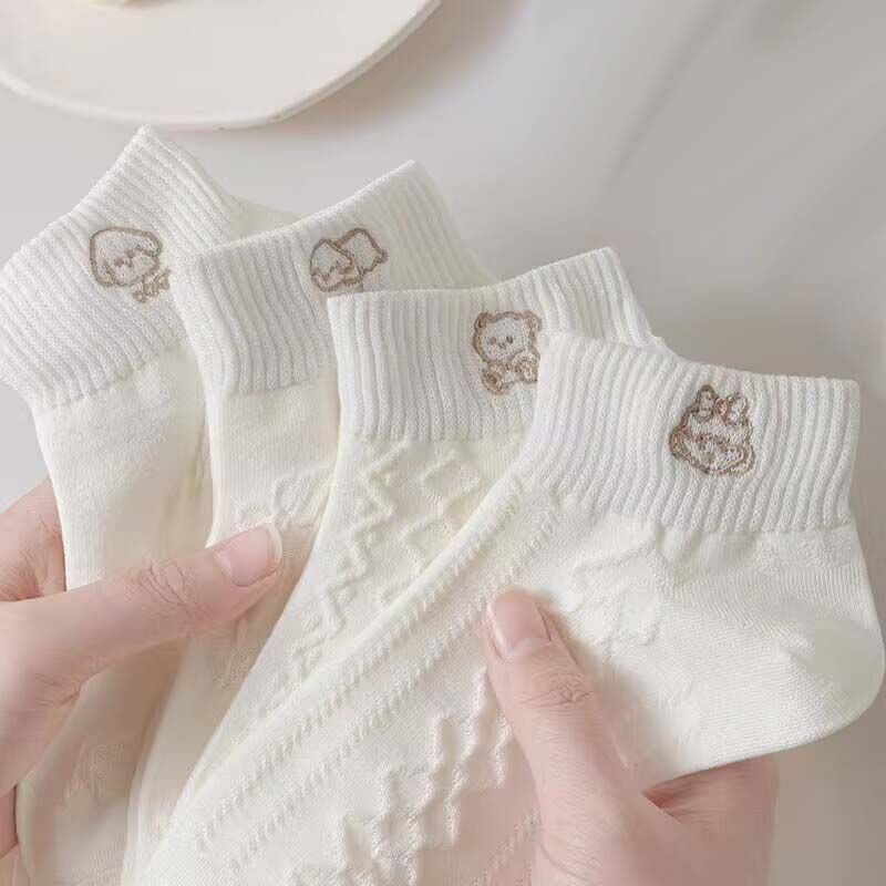 Vớ Mỏng Cổ Thấp Thấm Hút Mồ Hôi Thời Trang Xuân Hè Dễ Phối Đồ