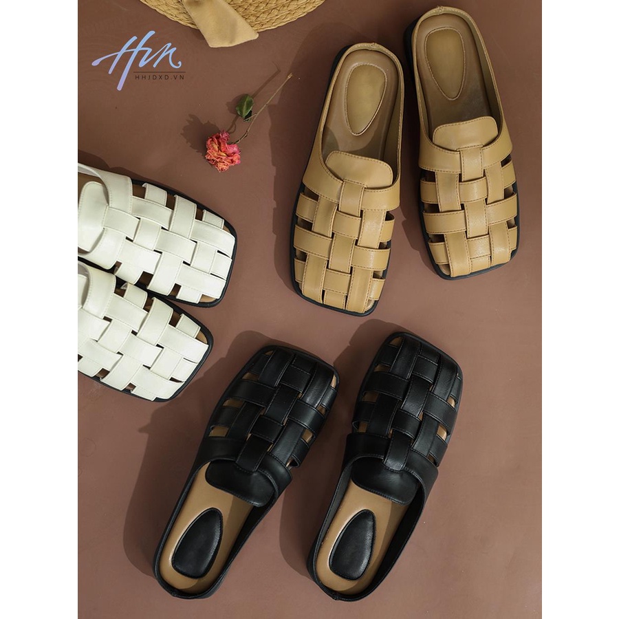 Dép Sandal Đế Bằng Mũi Vuông Thiết Kế Mới Thời Trang Mùa Hè Dành Cho Nữ