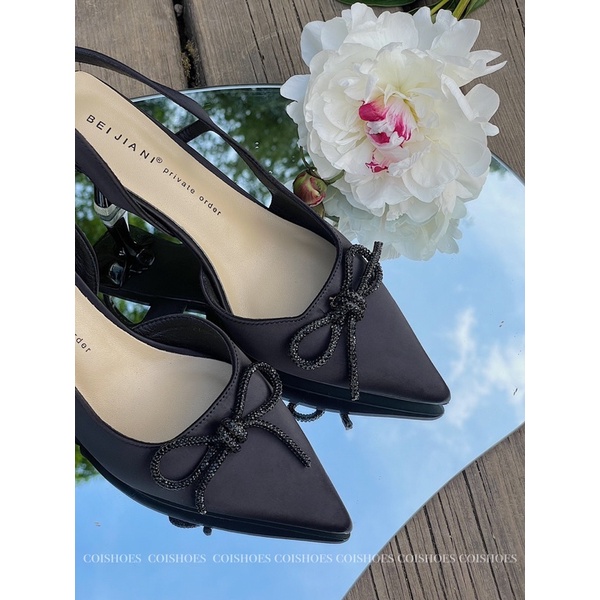 Giày Cao Gót Đính Nơ - Ảnh Thật Shop Tự Chụp