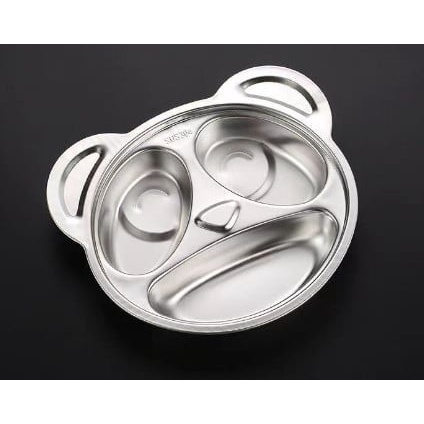 Khay ăn dặm gấu inox