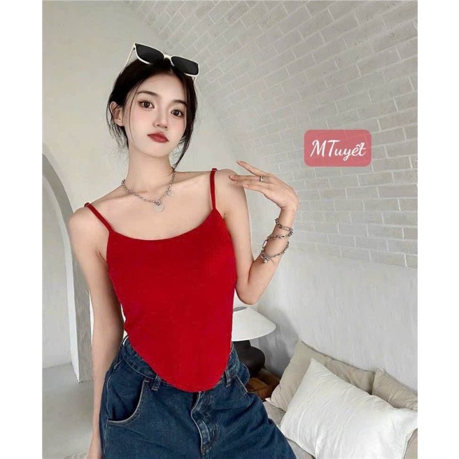 Áo 2 dây vạt trước sau hàng QC