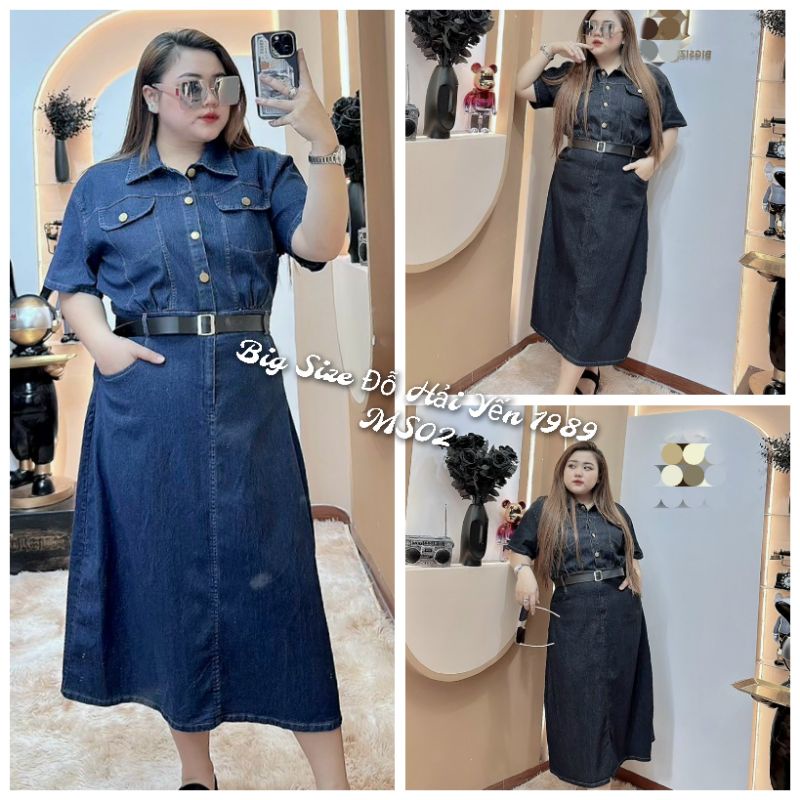 Đầm Sơ mi Jean Big Size (55kg đến 100kg) MS02