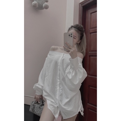 Áo trễ vai dài tay bồng