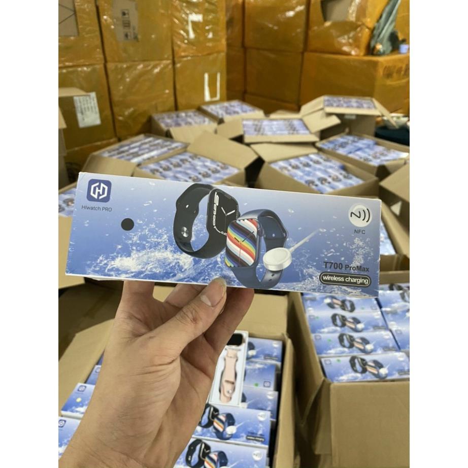 [HOT]  Đồng hồ thông minh T700 ProMAX, Smart watch Series 7, Sạc không dây, Chống nước, Nghe Gọi, Phát nhạc, tiện dụng