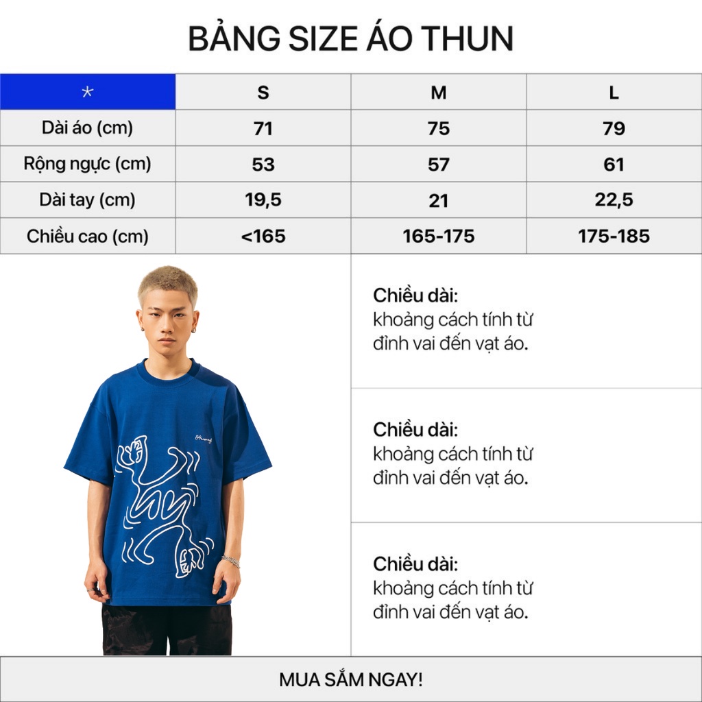 Áo Thun T-Shirt Oversize 84RISING Double Baby Freeze tee - Xanh coban