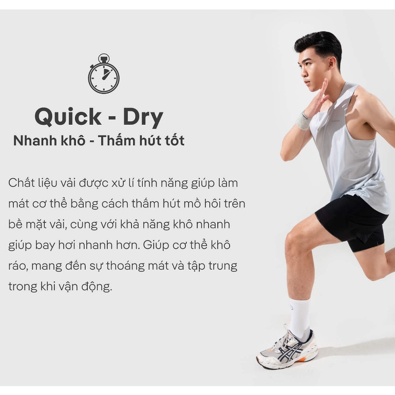 Áo Singlet chạy bộ nam Fast & Free Run Coolmate