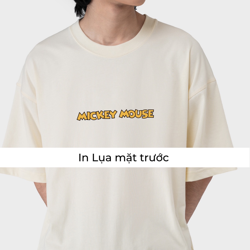 Áo thun oversize Mickey Disney Typo - thương hiệu 84RISING