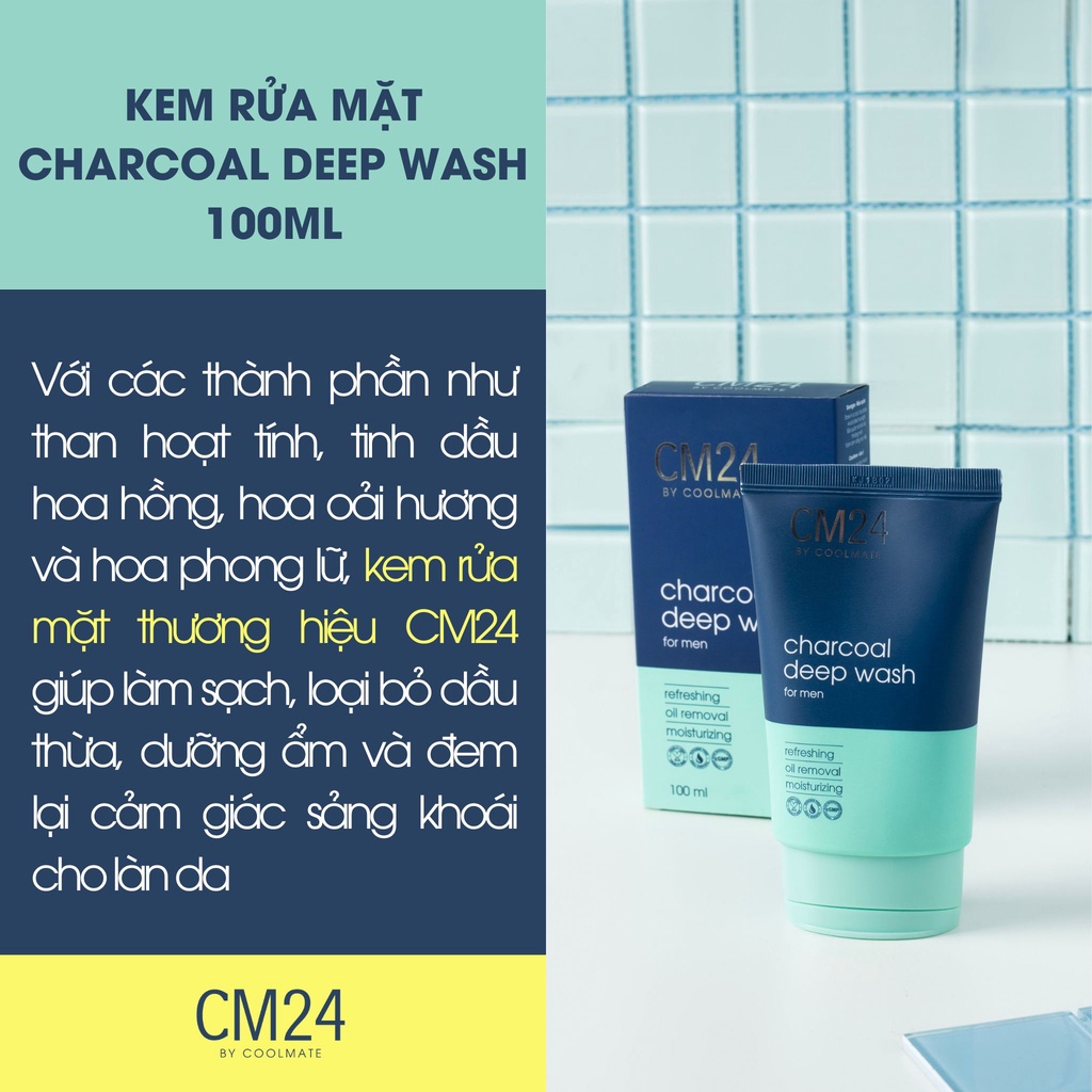 Grooming Kit - Bộ chăm sóc cơ thể cho nam (Tắm gội 2in1 180ml + Sữa rửa mặt 100ml + Lăn khử mùi 50g) - thương hiệu CM24