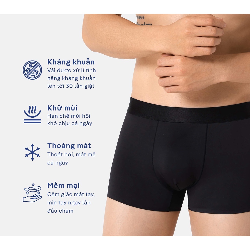 Quần lót nam Trunk Excool Microfiber Seamless (Không đường may) - thương hiệu Coolmate