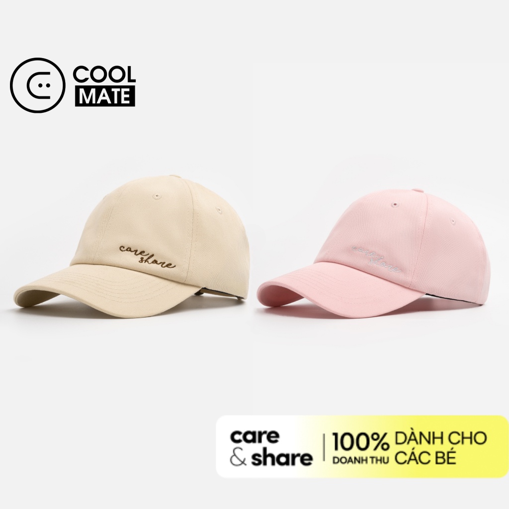 Mũ Nón lưỡi trai vải kaki thêu chữ Care & Share - thương hiệu Coolmate