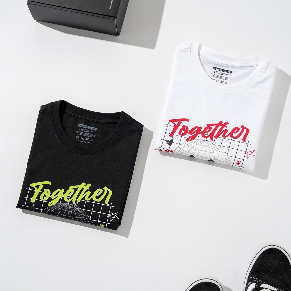 Áo Thun Đôi Cotton Compact in Smile Together Care &amp; Share - thương hiệu Coolmate