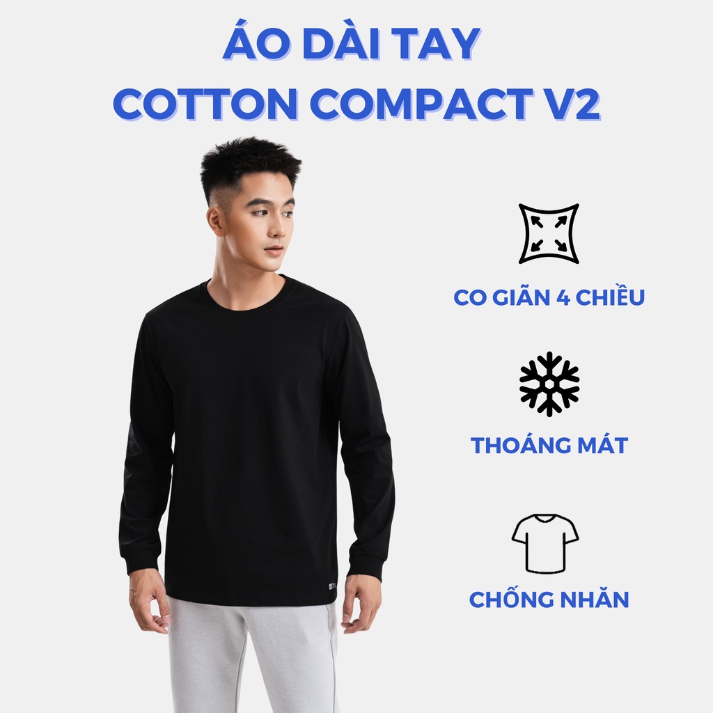 Áo thun dài tay thu đông nam Cotton Compact V2 chống nhăn - thương hiệu Coolmate