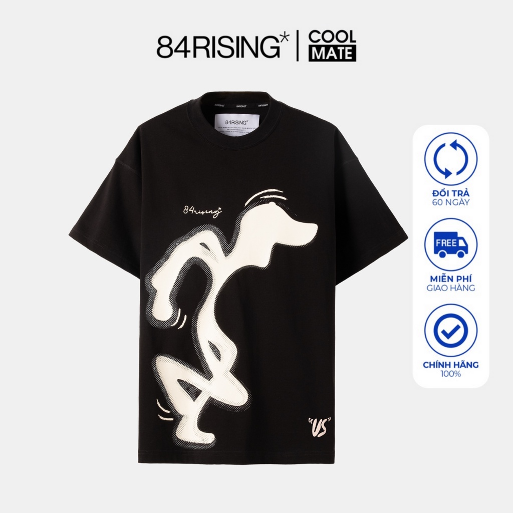 Áo Thun T-shirt Oversize 84RISING Walk Tee MÀU ĐEN - thương hiệu 84RISING