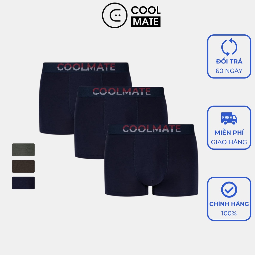 Combo 03 quần lót nam Trunk Café khử mùi - thương hiệu Coolmate