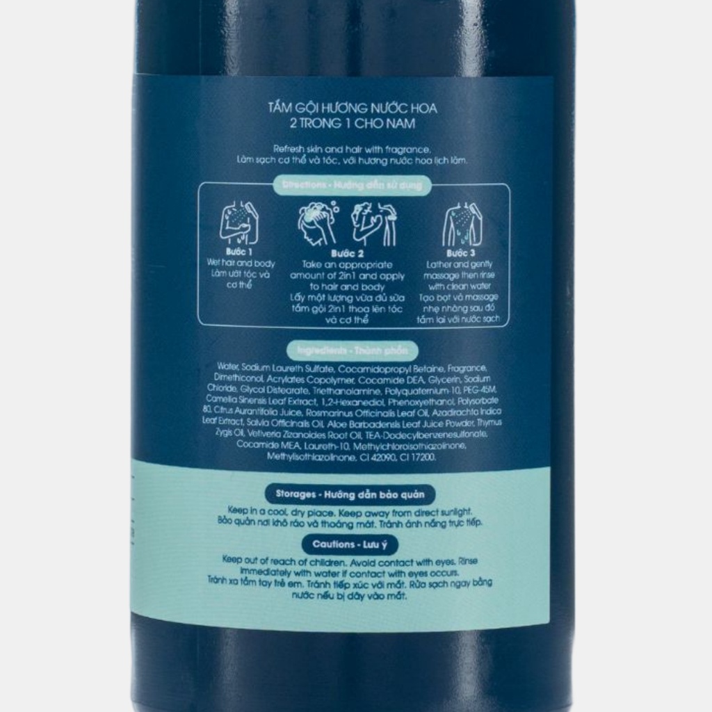 CM24 Dầu gội sữa tắm 2in1 hương nước hoa thương hiệu 180ml