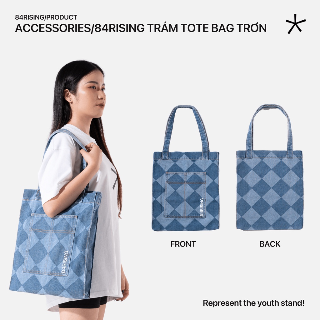 Túi Tote Jean Trám Logo 84RISING - thương hiệu 84RISING