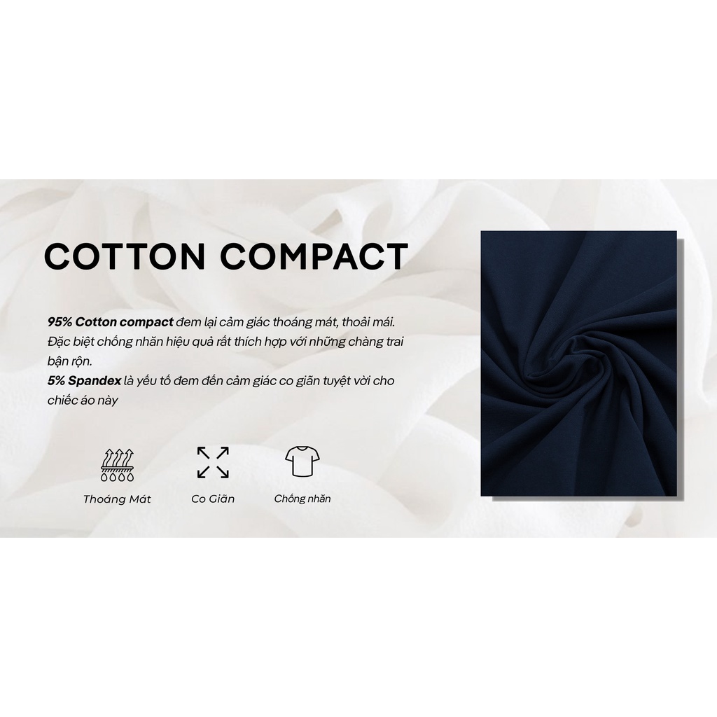 Áo thun nam ngắn tay Cotton Compact phiên bản Premium chống nhăn Coolmate | BigBuy360 - bigbuy360.vn