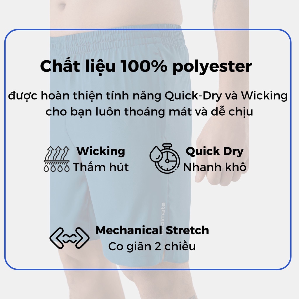 Quần thể thao nam 7inch Ultra Short có túi khóa kéo thương hiệu Coolmate