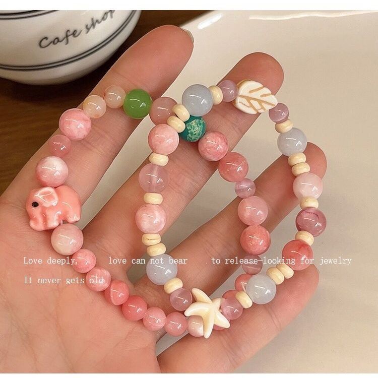 Vòng Tay Hạt Sứ Màu macaron Thiết Kế Nhỏ Nhắn Ngọt Ngào Thời Trang Xuân Hè Cho Bạn Gái br