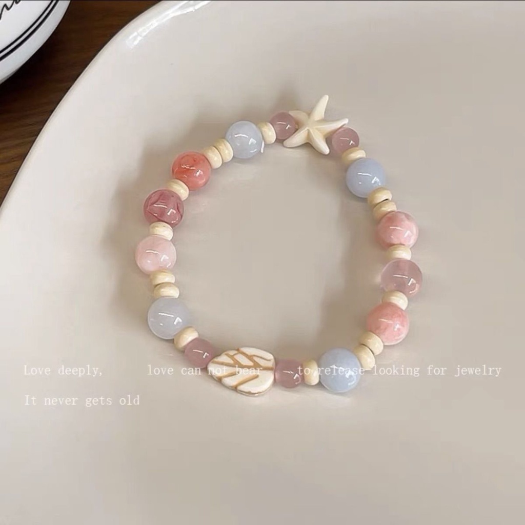 Vòng Tay Hạt Sứ Màu macaron Thiết Kế Nhỏ Nhắn Ngọt Ngào Thời Trang Xuân Hè Cho Bạn Gái br