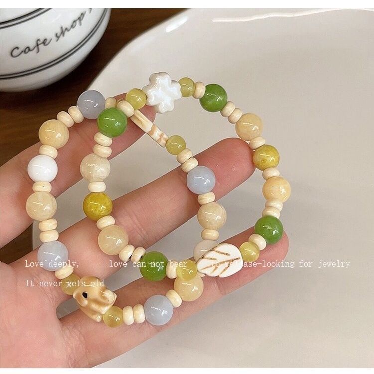 Vòng Tay Hạt Sứ Màu macaron Thiết Kế Nhỏ Nhắn Ngọt Ngào Thời Trang Xuân Hè Cho Bạn Gái br