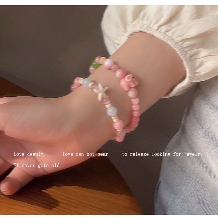Vòng Tay Hạt Sứ Màu macaron Thiết Kế Nhỏ Nhắn Ngọt Ngào Thời Trang Xuân Hè Cho Bạn Gái br