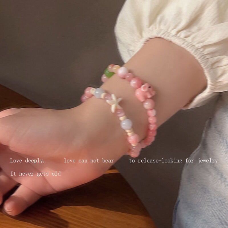 Vòng Tay Hạt Sứ Màu macaron Thiết Kế Nhỏ Nhắn Ngọt Ngào Thời Trang Xuân Hè Cho Bạn Gái br