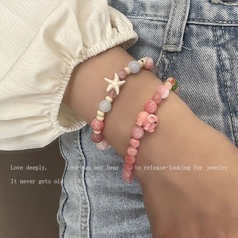 Vòng Tay Hạt Sứ Màu macaron Thiết Kế Nhỏ Nhắn Ngọt Ngào Thời Trang Xuân Hè Cho Bạn Gái br