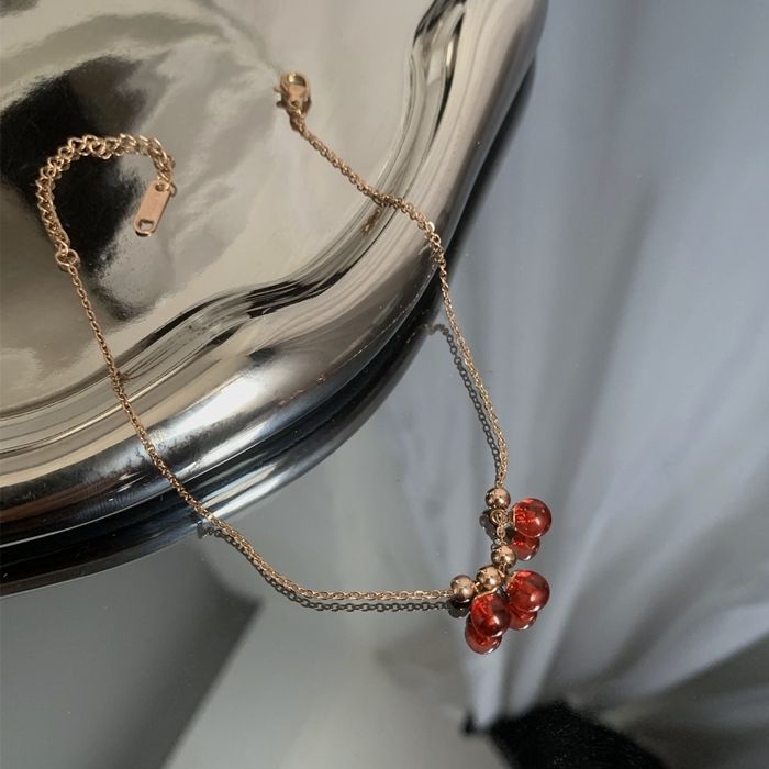 Lắc Chân Hai Lớp Bằng Thép Titan Mặt Hình Bướm Cá Tính Dễ Phối Đồ