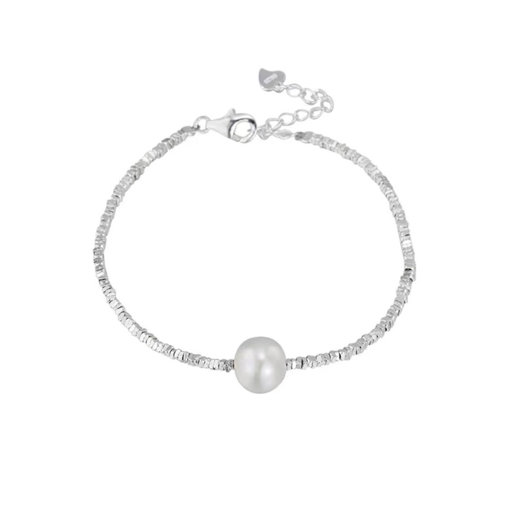 Lắc Chân Mạ Bạc Đính Hạt Ngọc Trai Sang Trọng Thời Trang Cao Cấp 2023