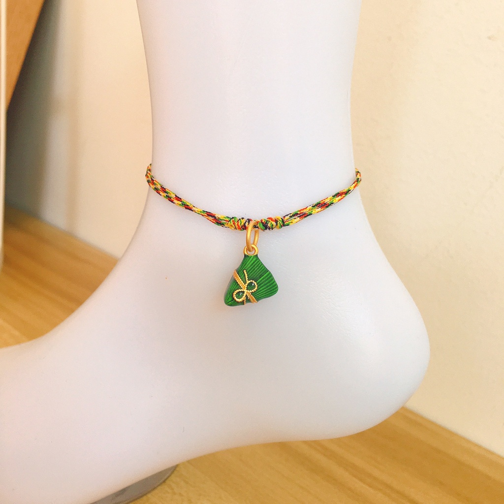 Lắc Chân Chuỗi Hạt Hình Rồng Thuyền Cơm Nhỏ Đơn Giản Nhiều Màu Sắc Mới Hợp Thời Trang wa