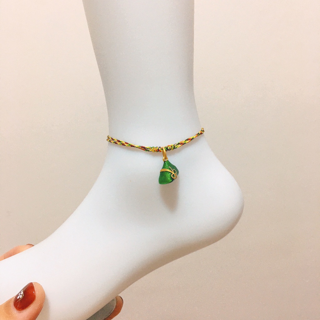 Lắc Chân Chuỗi Hạt Hình Rồng Thuyền Cơm Nhỏ Đơn Giản Nhiều Màu Sắc Mới Hợp Thời Trang wa