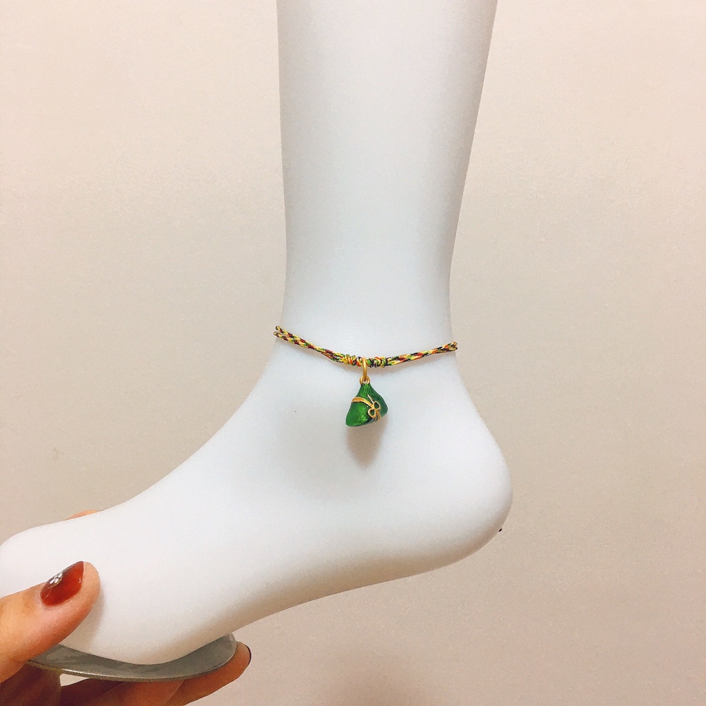 Lắc Chân Chuỗi Hạt Hình Rồng Thuyền Cơm Nhỏ Đơn Giản Nhiều Màu Sắc Mới Hợp Thời Trang wa