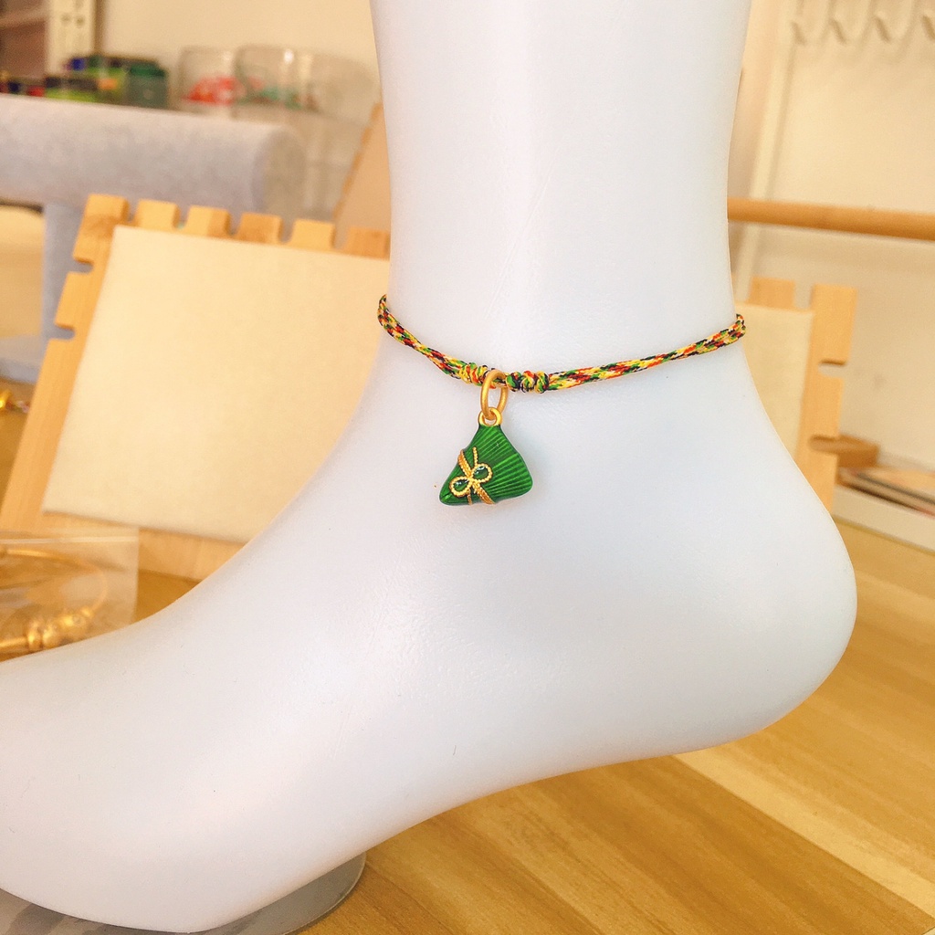 Lắc Chân Chuỗi Hạt Hình Rồng Thuyền Cơm Nhỏ Đơn Giản Nhiều Màu Sắc Mới Hợp Thời Trang wa