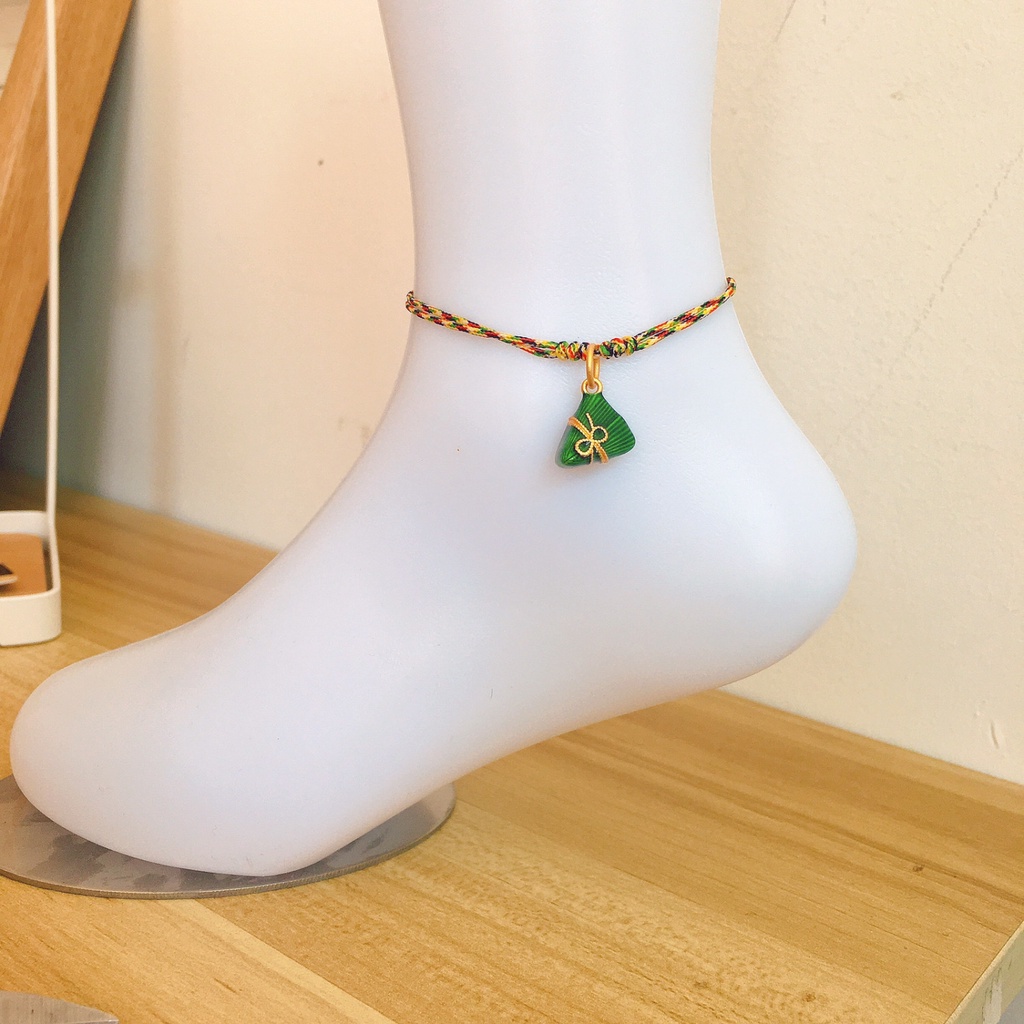 Lắc Chân Chuỗi Hạt Hình Rồng Thuyền Cơm Nhỏ Đơn Giản Nhiều Màu Sắc Mới Hợp Thời Trang wa