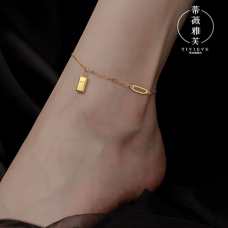 Lắc Chân Mạ Bạc 925 Phong Cách Âu Mỹ Sang Trọng Cho Nữ