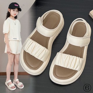 Giày sandal đế mềm phong cách phương tây thời trang mùa hè 2023 cho bé gái
