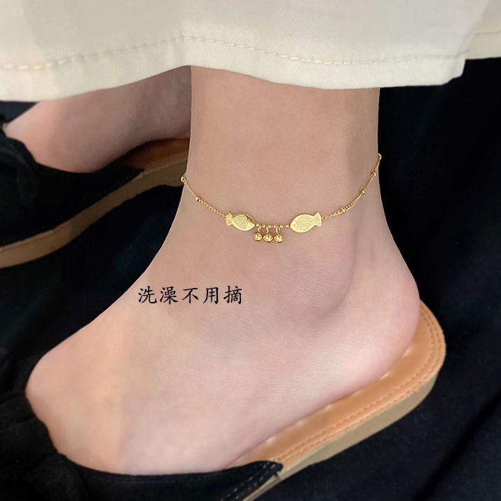 Chuỗi Bàn Chân [Không Phai Màu Và Không Gây Dị Ứng] Thép Giống Cá Trong Sansheng Sanshi Yusheng Đôi sm