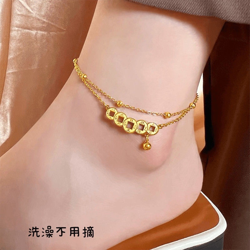 Chuỗi Bàn Chân [Không Phai Màu Và Không Gây Dị Ứng] Thép Giống Cá Trong Sansheng Sanshi Yusheng Đôi sm