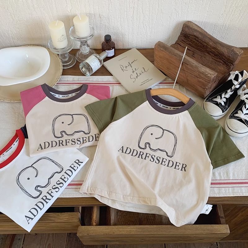 Áo Thun Tay Ngắn Chất Liệu Cotton Mỏng Nhẹ In Họa Tiết Hoạt Hình Thời Trang Mùa Hè Cho Bé Trai