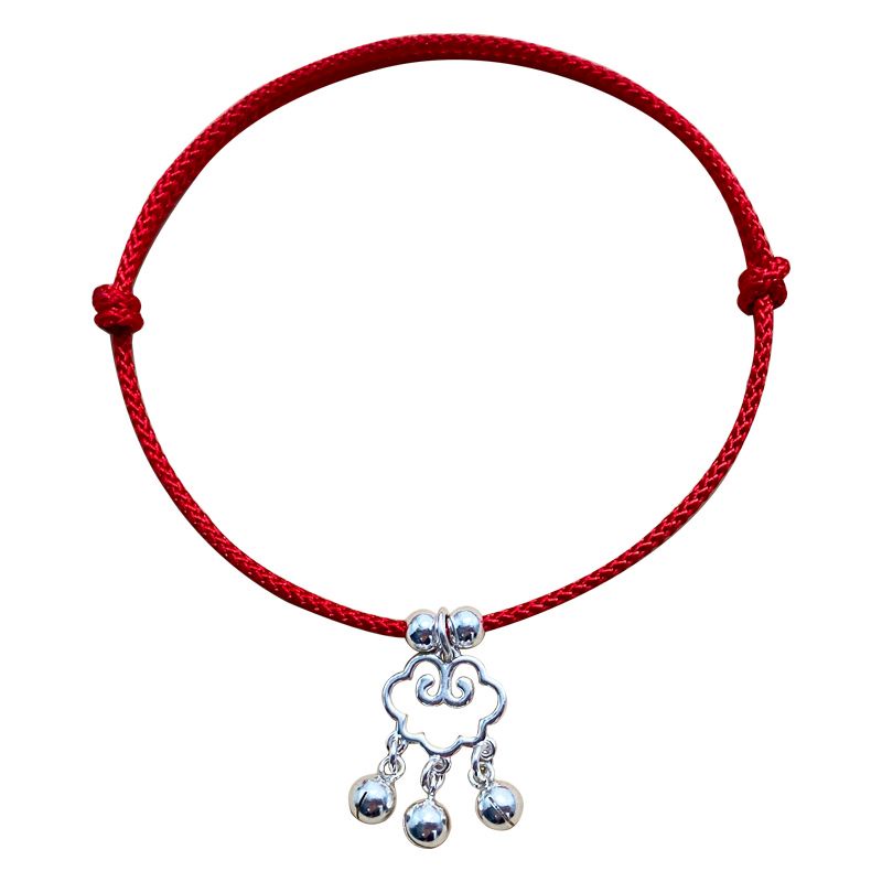 Lắc Chân Bện Dây Đỏ Đính Hạt An Toàn Tháo Gỡ Được Douyin Cho Nữ