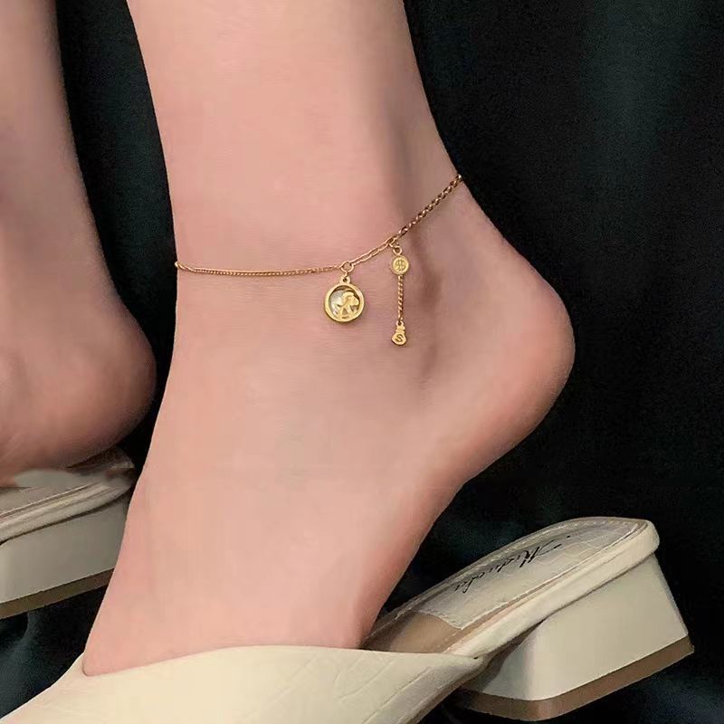 Chuỗi Bàn Chân [Mặc Trong Bồn Tắm] Thép Titan Mạ Vàng Thiết Kế Phong Phú Tức Thì Cho Nữ