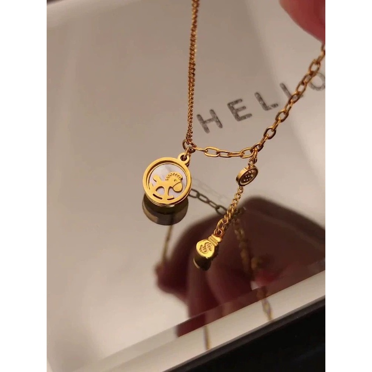 Chuỗi Bàn Chân [Mặc Trong Bồn Tắm] Thép Titan Mạ Vàng Thiết Kế Phong Phú Tức Thì Cho Nữ