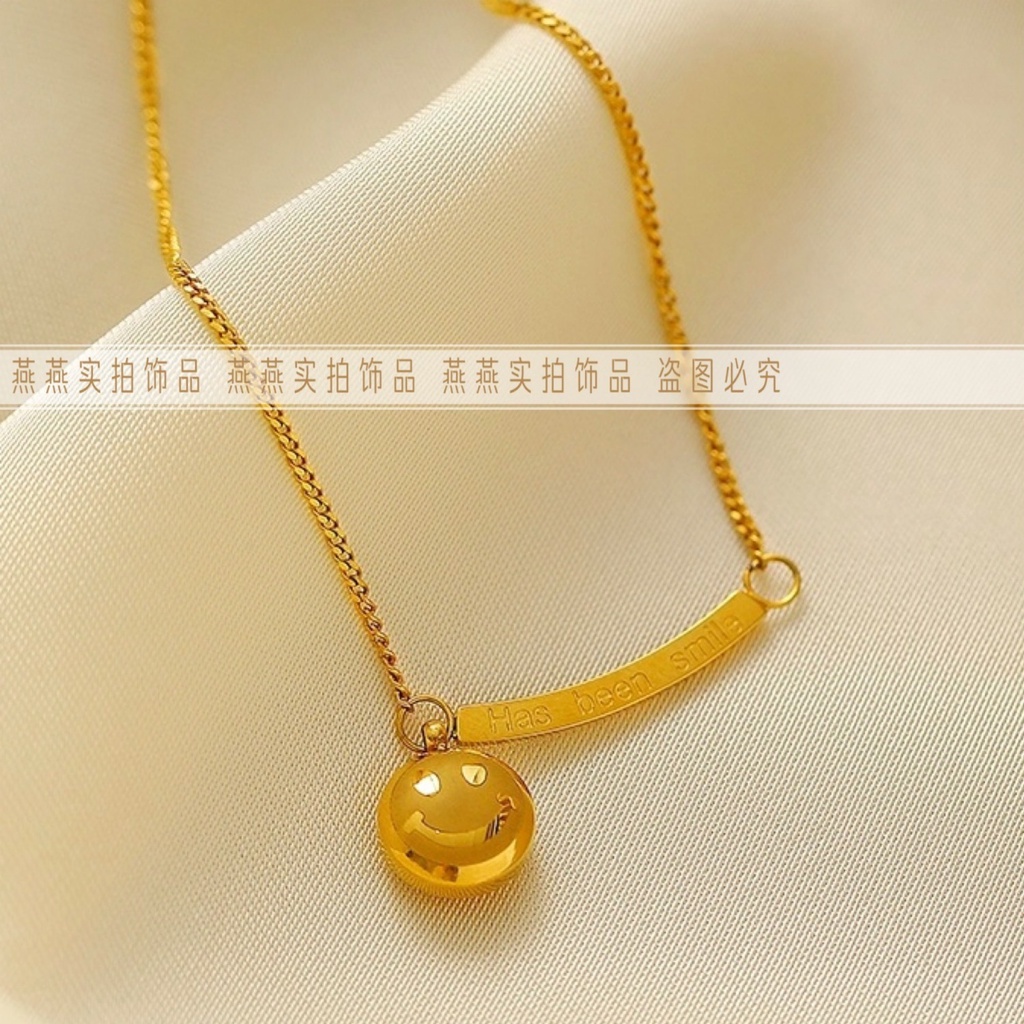 Lắc Chân Bằng Thép Titan [Bí Ẩn Màu Sắc Dễ Thương] Mặt Cười Cười Giữ Luôn Hạnh Phúc Douyin Bạn Gái Mới