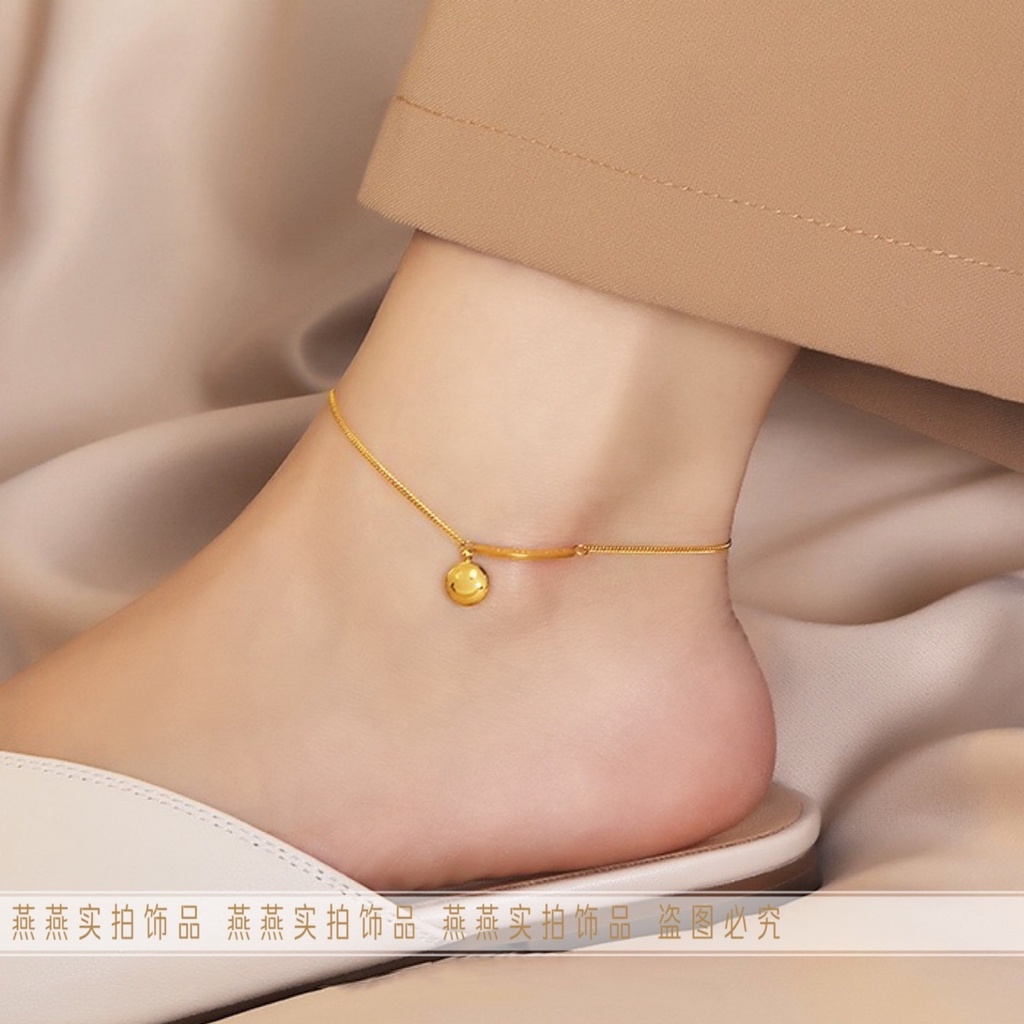 Lắc Chân Bằng Thép Titan [Bí Ẩn Màu Sắc Dễ Thương] Mặt Cười Cười Giữ Luôn Hạnh Phúc Douyin Bạn Gái Mới