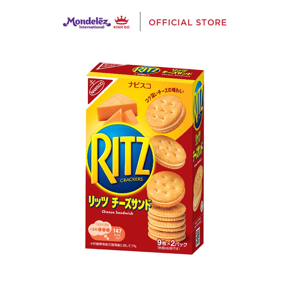 Combo 2 hộp Bánh Quy Ritz Kẹp Kem Phô Mai 160g (Hàng Xuất Khẩu Thị Trường Nhật)