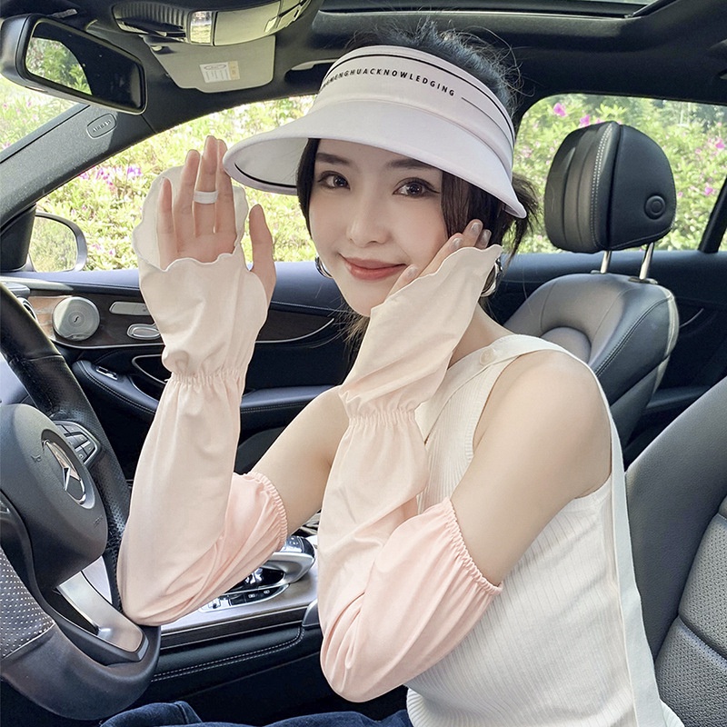 Găng Tay Chống Nắng Thoáng Khí Màu Sắc Gradient Phong Cách Hàn Quốc