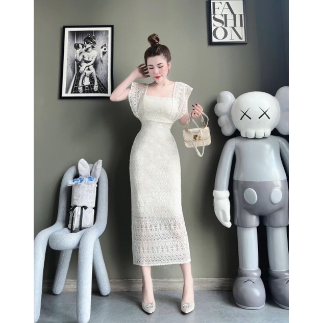 Đầm ren tay cánh tiên