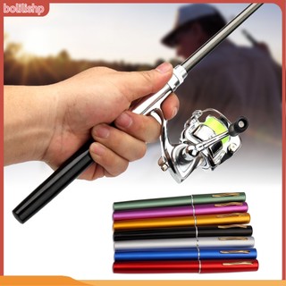 <Bolilishp> Cần Câu Cá Mini Bằng Kim Loại Kèm Máy Câu Dài 1.6m
