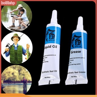 <Bolilishp> Dầu bôi trơn máy quay câu cá kim loại 15g + Mỡ 10g